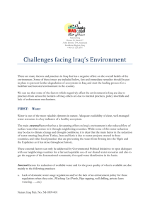 Challenges facing Iraq’s Environment 