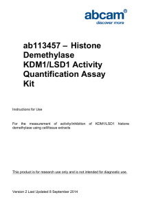 ab113457 – Histone Demethylase KDM1/LSD1 Activity