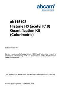 ab115108 – Histone H3 (acetyl K18) Quantification Kit (Colorimetric)