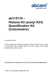 ab115110 – Histone H3 (acetyl K23) Quantification Kit (Colorimetric)