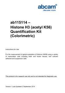 ab115114 – Histone H3 (acetyl K56) Quantification Kit (Colorimetric)