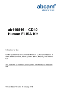 ab119516 – CD40 Human ELISA Kit