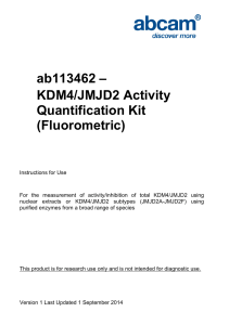 ab113462 – KDM4/JMJD2 Activity Quantification Kit (Fluorometric)