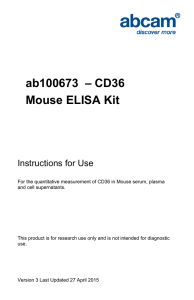 ab100673  – CD36 Mouse ELISA Kit Instructions for Use