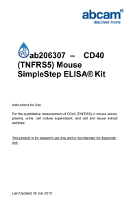 ab206307  –    CD40 (TNFRS5) Mouse SimpleStep ELISA® Kit