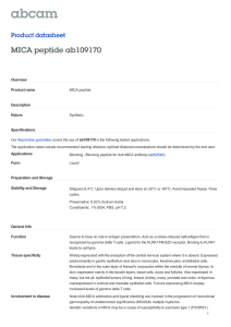 MICA peptide ab109170 Product datasheet Overview Product name