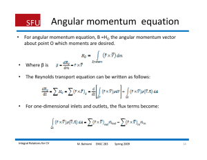 Angular momentum  equation