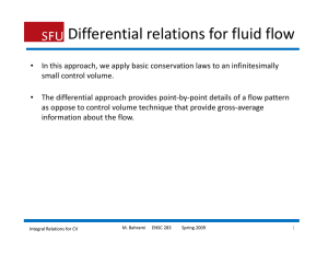 Differential relations for fluid flow