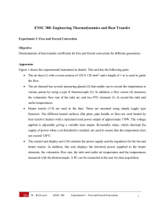 ENSC 388: Engineering Thermodynamics and Heat Transfer