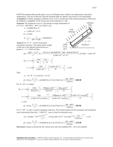 14-63 temperatures. The rate of heat loss from the absorber plate... 14-72