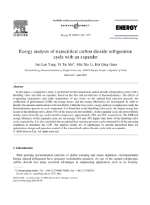 Exergy analysis of transcritical carbon dioxide refrigeration cycle with an expander