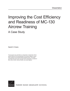 Improving the Cost Efficiency and Readiness of MC-130 Aircrew Training A Case Study