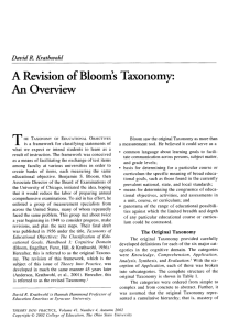 Bloom's An Overview T R.