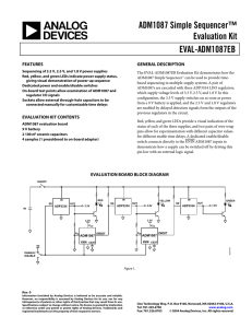 ADM1087 Simple Sequencer™ Evaluation Kit EVAL-ADM1087EB