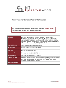 High Frequency Dynamic Nuclear Polarization Please share