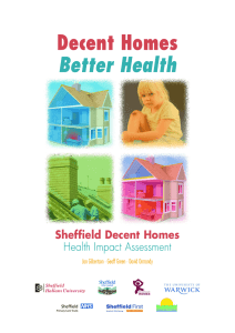 Decent Homes Better Health Sheffield Decent Homes Health Impact Assessment