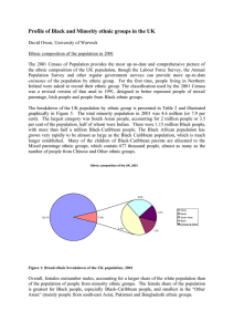 Profile of Black and Minority ethnic groups in the UK