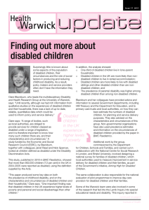 update Finding out more about disabled children