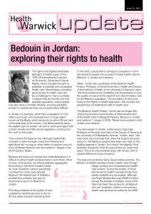 update Bedouin in Jordan: exploring their rights to health