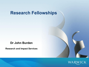 Research Fellowships Dr John Burden Research and Impact Services
