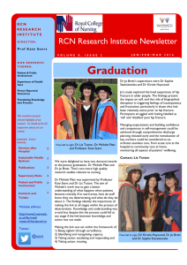 Graduation RCN Research Institute Newsletter R C N