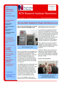 RCN Research Institute Newsletter R C N