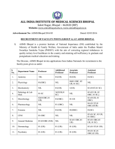 ALL INDIA INSTITUTE OF MEDICAL SCIENCES BHOPAL