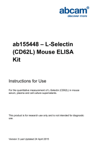 ab155448 – L-Selectin (CD62L) Mouse ELISA Kit Instructions for Use