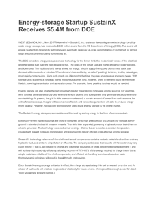 Energy-storage Startup SustainX Receives $5.4M from DOE