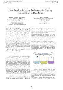 New Replica Selection Technique for Binding Replica Sites in Data Grids