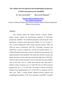 The relation between physical and morphological properties  of ZnO/waste polystyrene nanofluid