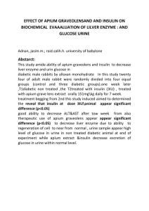 EFFECT OF APIUM GRAVEOLENSAND AND INSULIN ON GLUCOSE URINE