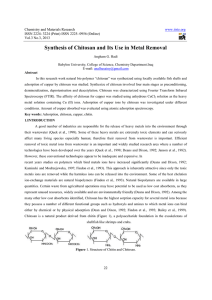 Synthesis of Chitosan and Its Use in Metal Removal