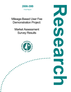 Mileage-Based User Fee Demonstration Project: Market Assessment