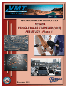 NEVADA VEHICLE MILES TRAVELED (VMT) FEE STUDY - Phase 1