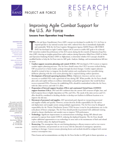 T Improving Agile Combat Support for the U.S. Air Force