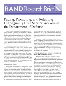 Paying, Promoting, and Retaining High-Quality Civil Service Workers in