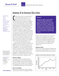 C Anatomy of an Insurance Class Action Research Brief