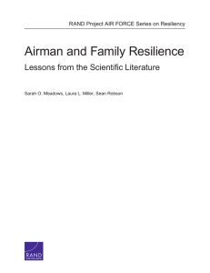 Airman and Family Resilience Lessons from the Scientific Literature