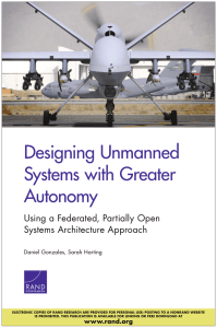 Designing Unmanned Systems with Greater Autonomy Using a Federated, Partially Open