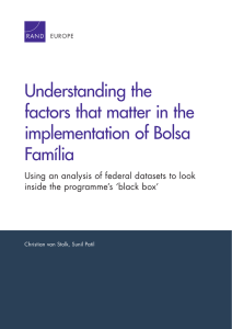 Understanding the factors that matter in the implementation of Bolsa Família