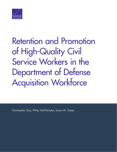 Retention and Promotion of High-Quality Civil Service Workers in the Department of Defense