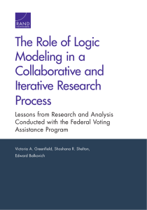 The Role of Logic Modeling in a Collaborative and Iterative Research