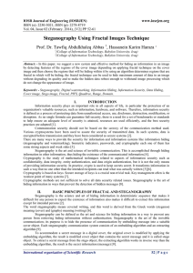 Steganography Using Fractal Images Technique Prof. Dr. Tawfiq Abdulkhaleq Abbas www.iosrjen.org