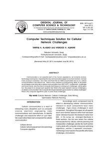 ORIENT ORIENTAL JOURNAL OF AL JOURNAL OF COMPUTER SCIENCE &amp; TECHNOL