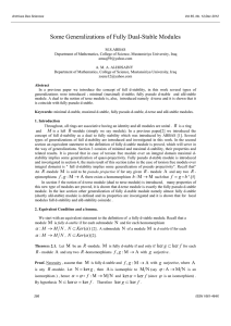 Some Generalizations of Fully Dual-Stable Modules