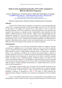 Study of some mechanical properties of PVA/TiO composite at different ultrasonic frequencies