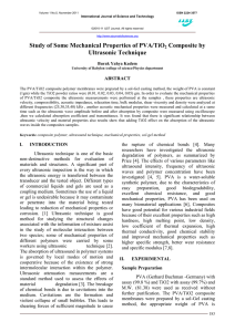 Study of Some Mechanical Properties of PVA/TiO Composite by Ultrasonic Technique