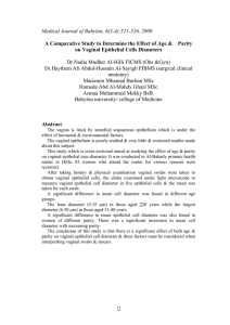 Medical Journal of Babylon, 6(3-4):521-526, 2009  on Vaginal Epithelial Cells Diameters