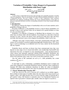 Variation of Probability Values Respect to Exponential Distribution with Fuzzy Logic ﺑ ىﺮﺸ